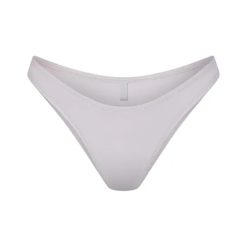 SKIMS SIGNATURE SWIM CHEEKY TANGA BOTTOMS Swimming Shorts Women's Chrome/Chrome-Plated