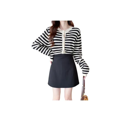 Tonlion Casual Short Skirts Women's Black