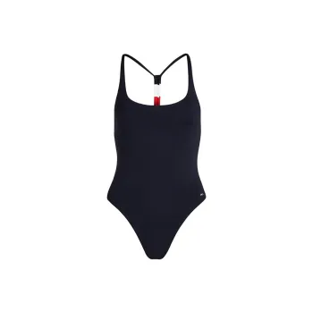 Tommy Hilfiger Racerback Mayo One-piece Swimsuit Women's Marine Blue