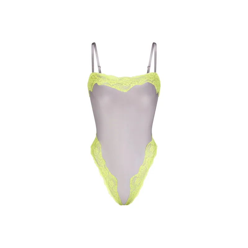 SKIMS LACE SWIM CAMI ONE PIECE One-piece Swimsuit Women's Chrome/Chrome-Plated-0