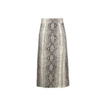 Alberto Biani Snakeskin print High waist Midi Skirt