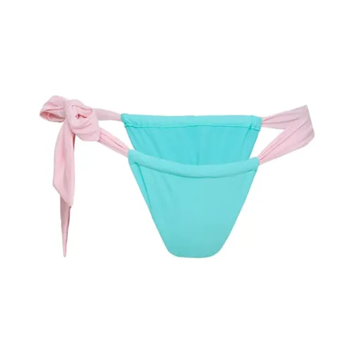 PRINCESS POLLY AVALEE RUCHED TIE ONE SIDE BIKINI BOTTOMS Swimming Shorts Women's TURQUOISE PINK/Green Turquoise Pink