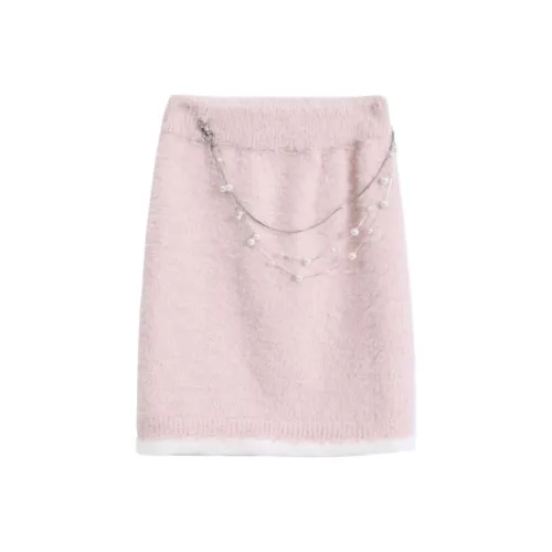 Metamorphosis Casual Long Skirts Women's Pink
