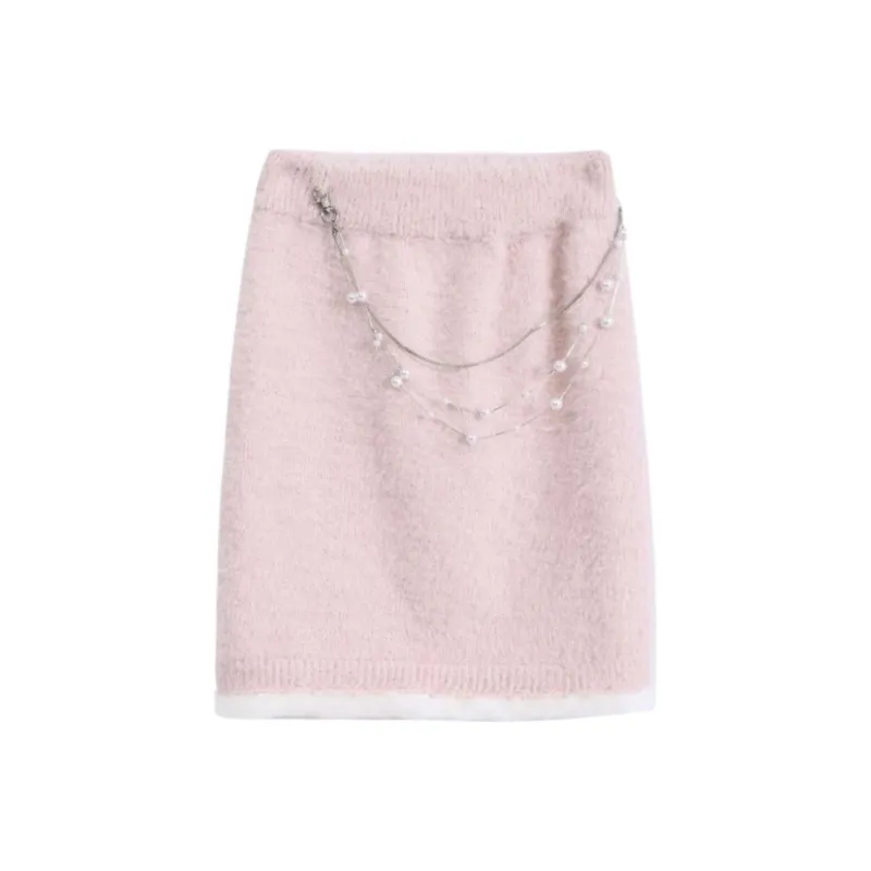 Metamorphosis Casual Long Skirts Women's Pink-0