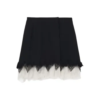 Alexander McQueen Wool A line Skirt