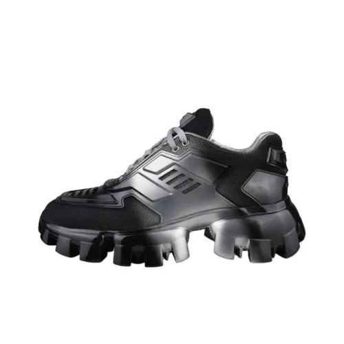 PRADA Cloudbust Thunder Low Top Casual Shoes Women's Silver Black