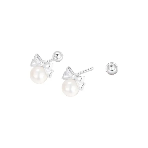 PHOENIXSILY 999 Fine Silver Stud Earrings Women's