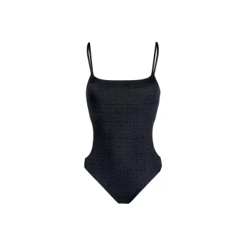 Givenchy Monogram Cut Out Detail One Piece Swimsuit