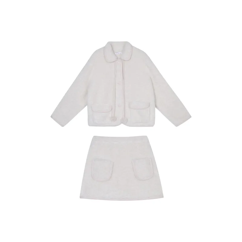 XINBANGBANG Skirt Set Women's Apricot-0