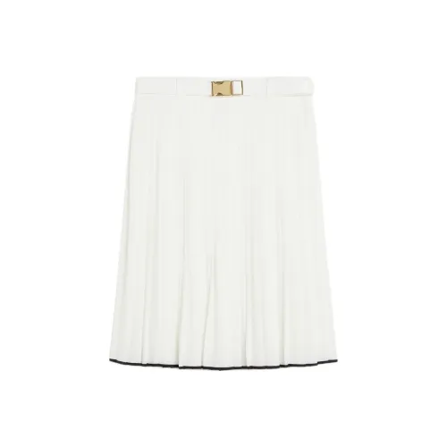 MaxMara Studio Savana Belted Pleated Skirt