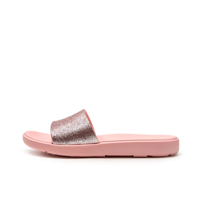 LUOFU Slide Slippers Women's Shimmery Powder/Shimmery Black/Shimmery Bean Paste-5