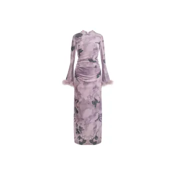 Sheep Design Cheongsam Women's Purple