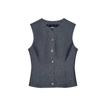 ZARA Vests Women's Light Indigo