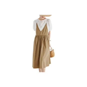 ZIMO Two Piece Skirt Sets Women's Khaki