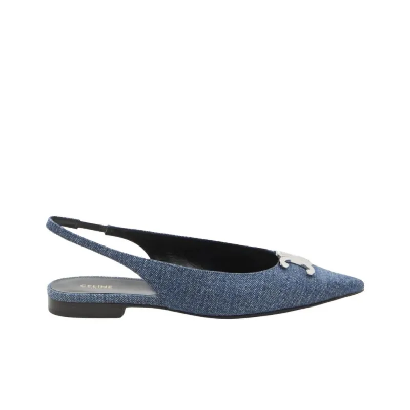CELINE Casual Single Shoes Women's Blue-1