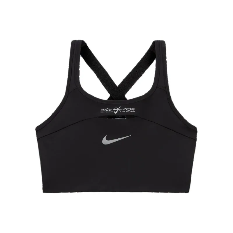 Nike X Megan Thee Stallion Women's Medium Support Non Padded Sports Bra Black-0