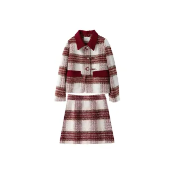 XIANGYING Skirt Set Women's Red