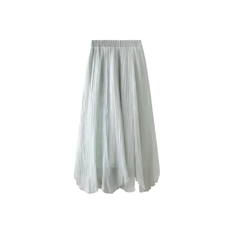 ETSE Casual Long Skirts Women's Aqua Green-0