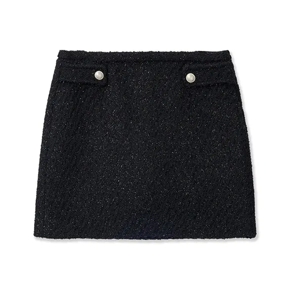 MICHAEL KORS Metallic Tweed Mini Skirt-0