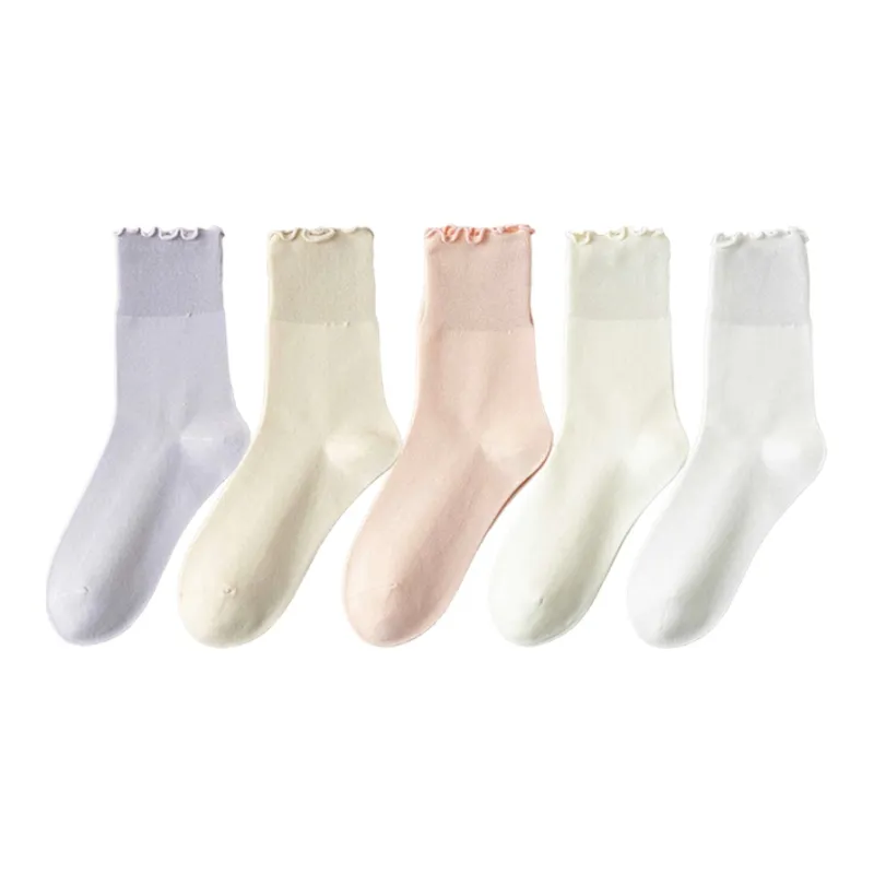 MIIOW Mid Calf Socks Women's 5 Pack-5