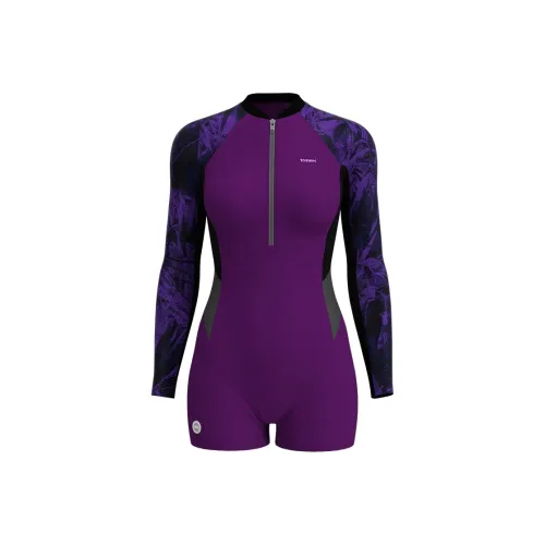 TOSWIM One-piece Swimsuit Women's Purple Light Jungle