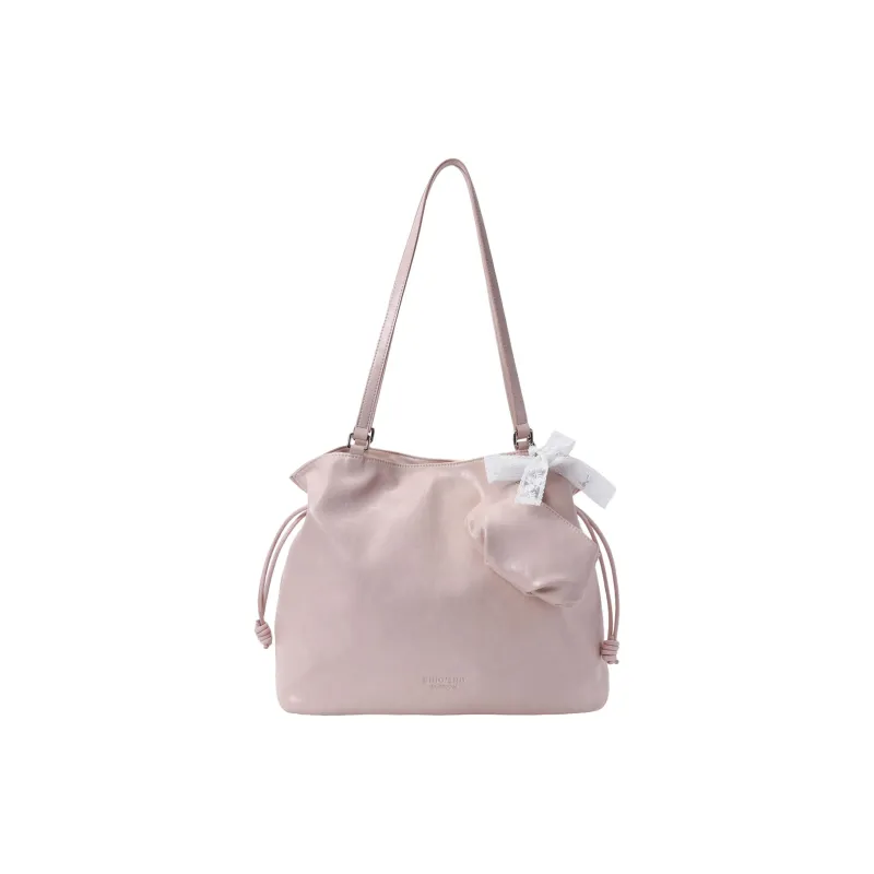 PAYOT Microfiber Synthetic Leather Wind Language Bouquet Shoulder Bag Women's Pink-0
