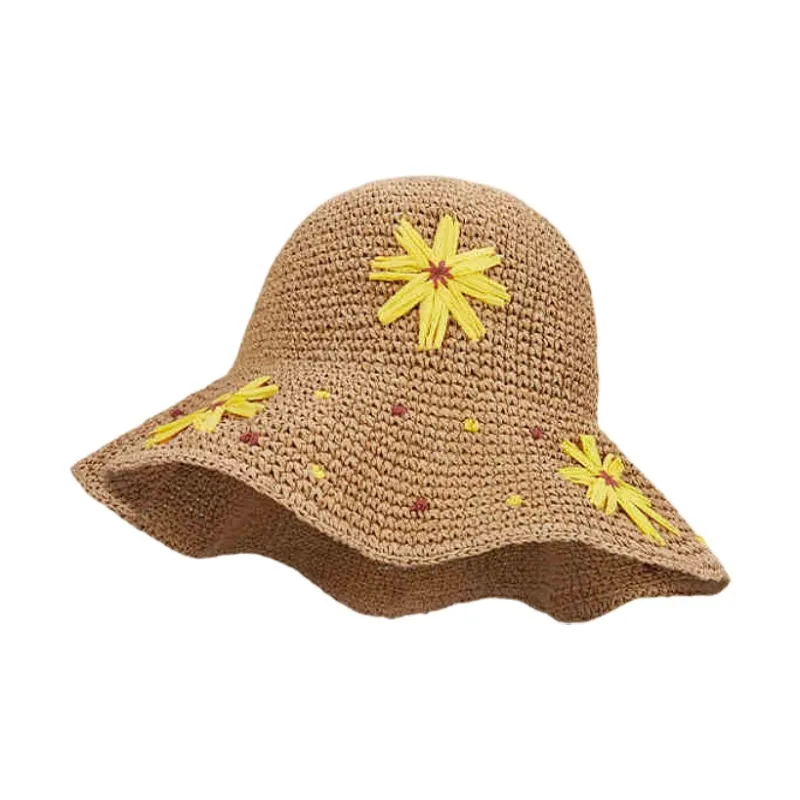 MUSTKOO Straw Woven Sun Protection Hats Women's-5