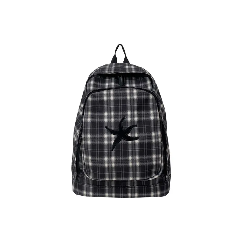 Kaka Tree Oxford Backpack Unisex Black Gray-0