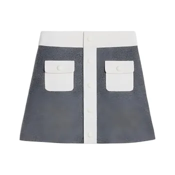 CELINE FW24 Casual Short Skirts Women's Medium Gray