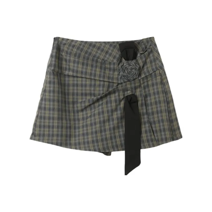 SETIROM Casual Short Skirts Women's Green-0