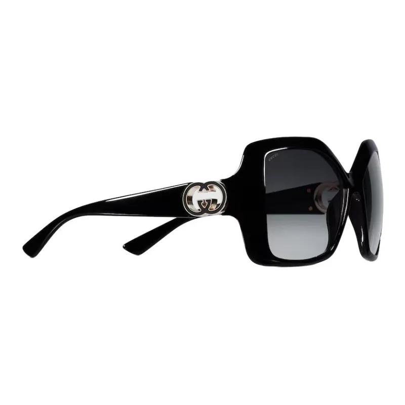 GUCCI Injection Molded Square Sunglasses Unisex Black-1