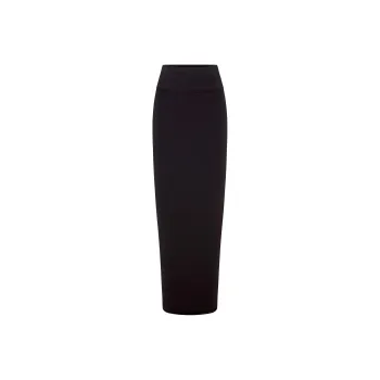 SKIMS COTTON JERSEY FOLDOVER SKIRT Casual Long Skirts Women's SOOT/Smoke Gray