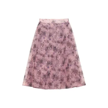 PRADA Floral print Pleated Skirt