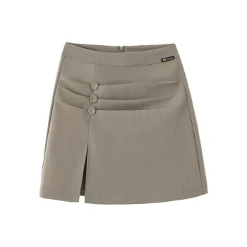 0571 Family Casual Short Skirts Women's Khaki