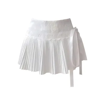 POPO.INFO Casual Short Skirts Women's White
