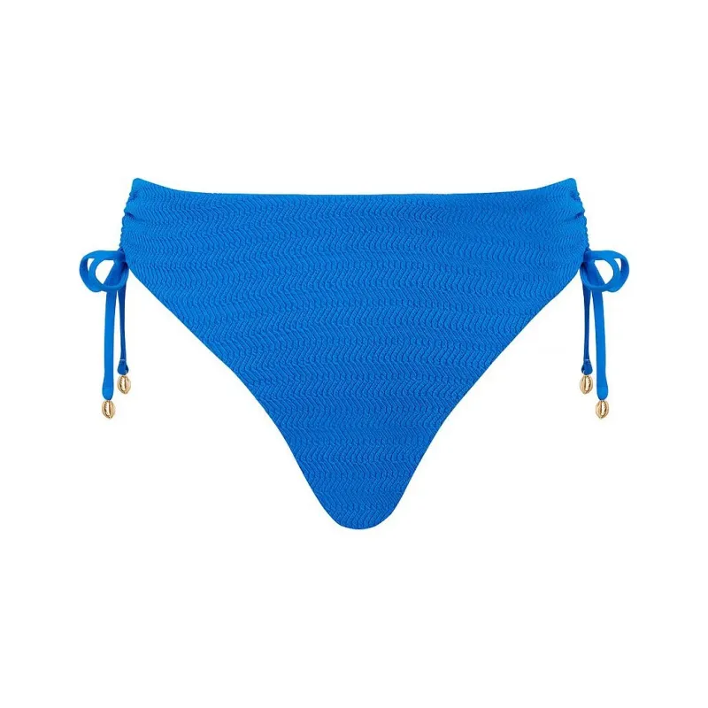 Victoria's Secret BLUEBELLA Shala Adjustable High-waist Bikini Brief / O Swimming Shorts Women's Ocean Blue-0