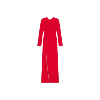 Givenchy Long Sleeved Dress Women's Vermilion