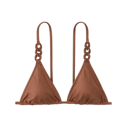 Victoria's Secret Chain-Link Triangle Bikini Top / Caramel Bikini Women's Coffee