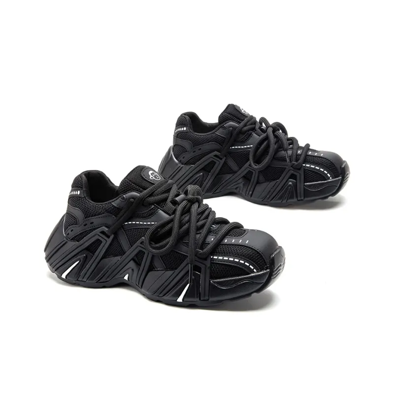 MALEMONKEY Abrasion Resistant, Breathable, Lightweight, Height Increasing Low Top Chunky Sneakers Women's-8