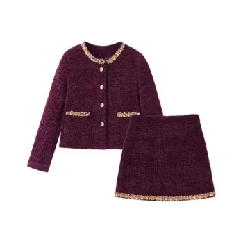 COMMA GIRL Skirt Set Women's Grape Purple