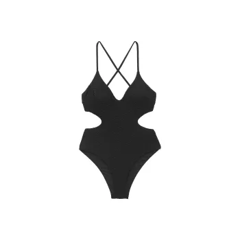 Victoria's Secret The Cut-Out Cheeky One-Piece Swimsuit / Black One-piece Swimsuit Women's Black