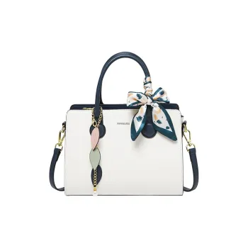 15 MINS Synthetic Leather Shoulder Bag, Crossbody Bag, Handbag Regular Women's Ecru & Blue