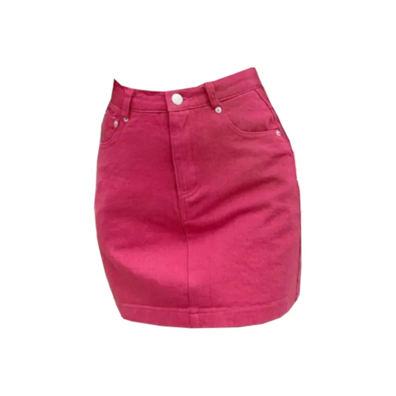 Concubine Zhu Denim Short Skirts Women's Black-7