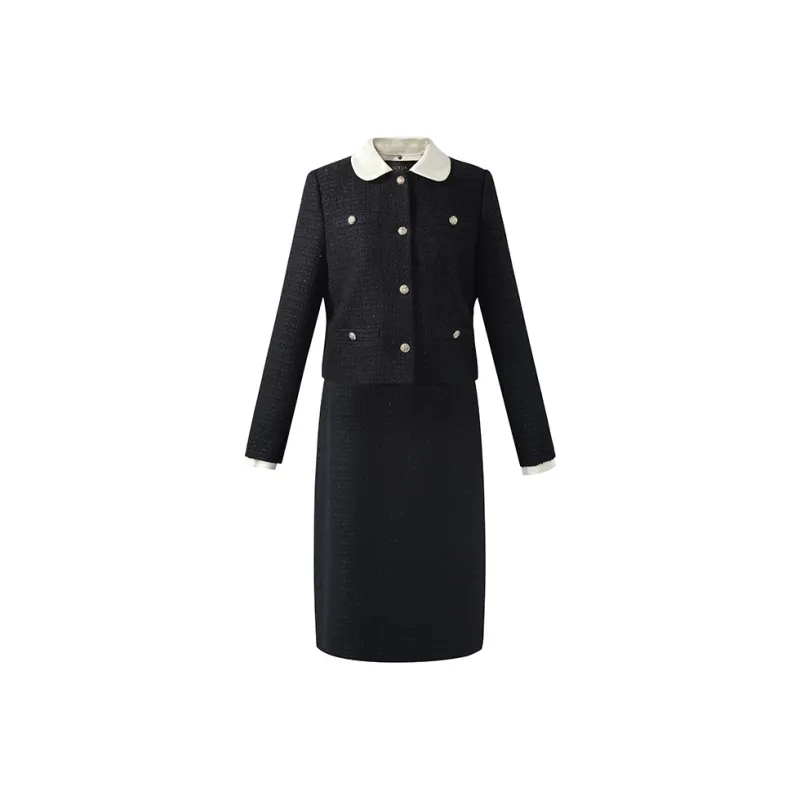 GOELIA Two Piece Skirt Sets Women's 00B Black-0