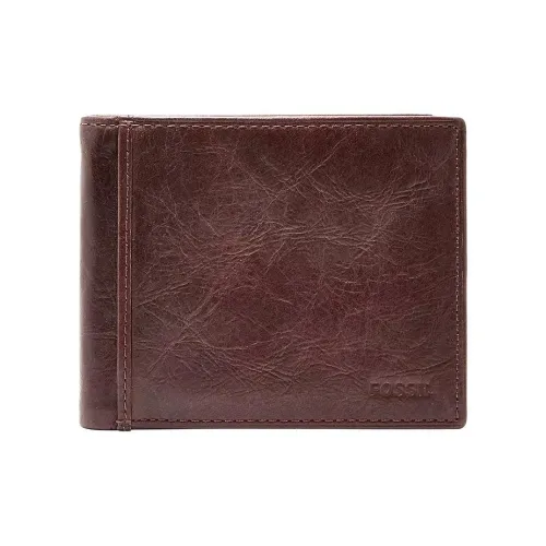 FOSSIL Leather Wallet Men's Brown