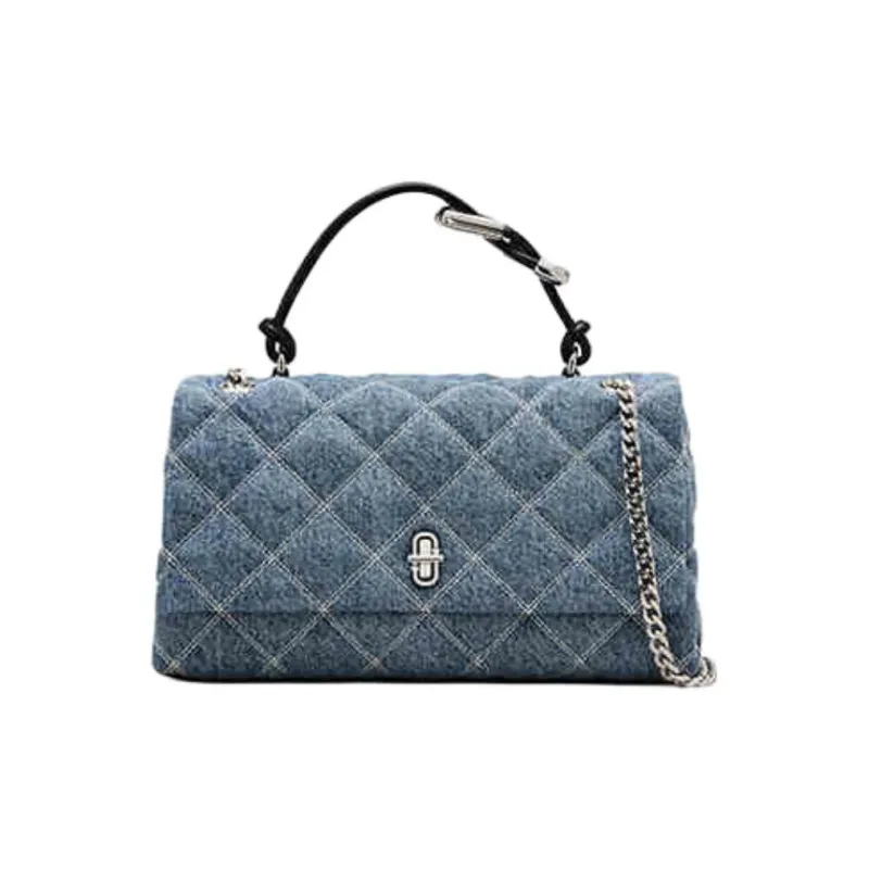 MARC JACOBS The Quilted Denim Shoulder Bag-0