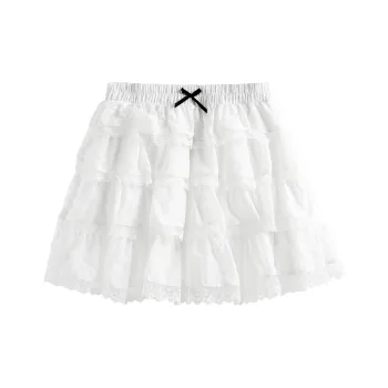 GLEE DIARY Casual Short Skirts Women's White