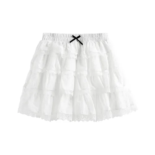 GLEE DIARY Casual Short Skirts Women's White
