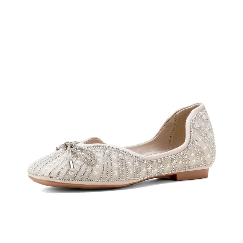 GOLDLION Casual Single Shoes Women's Beige-1