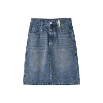 HIPPIEMISS Denim Short Skirts Women's Blue